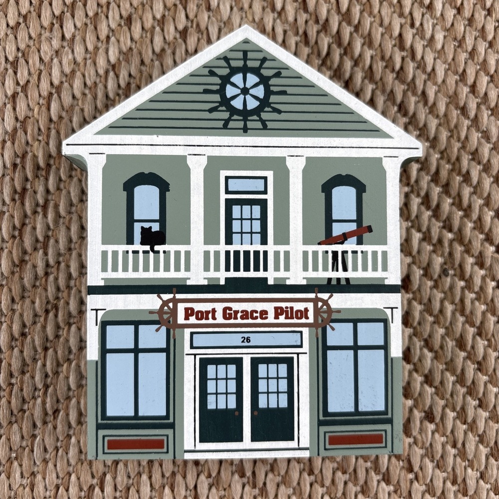 The Cats Meow Village "Port Grace Pilot" Port Grace Collection Shelf Sitter 2000